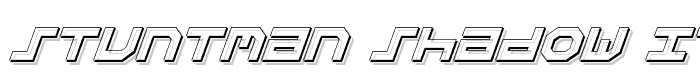 Stuntman Shadow Italic font